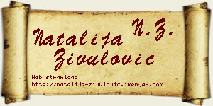 Natalija Živulović vizit kartica